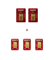 Nadir Gold 24 Ayar 13 Gram Külçe Altın (2 Adet 5 Gram Külçe Altın + 3 Adet 1 Gram Külçe Altın )