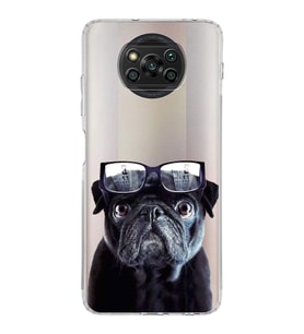 PrintiFy Poco X3 Pro ile Uyumlu Köpek 3 Kamera Korumalı Şeffaf Kılıf