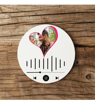 Kişiye Özel Spotify Barkodlu Mdf İkili Bardak Altlığı
