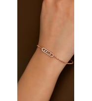 Zirkon Taşlı Rose Özel Tasarım Gümüş Bileklik