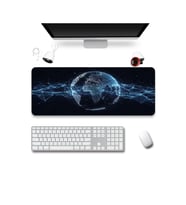 SonicTouch Klavye Mousepad 40x90cm Dikişsiz Pürüzsüz Sıvı Geçirmez Kaymaz Taban Küresel Ağ