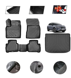 Nissan Qashqai Üst 2025 Model 4D Bagaj Paspas Set