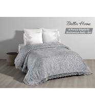 Bella Home Lumina Battaniyeli Fransız Yatak Örtüsü - 6 Parça - Orijinal Kutulu (Çok Renkli)
