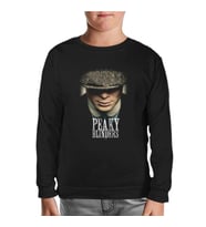 Peaky Blinders - Button Siyah Çocuk Sweatshirt