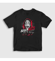 Presmono Unisex Çocuk Siyah Bella Ciao La Casa De Papel T-Shirt 196482tt