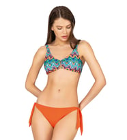 Endeep Kadın Desenli Dokulu İpli Bikini Takımı