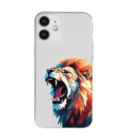 Iphone 12 Uyumlu Aslan Tasarımlı Şeffaf Telefon Kılıfı