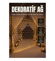 Dekoratif LED Işık Ağı Sıcak Gün Işığı Bahçe Balkon ve Etkinlik Dekorasyonu