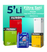 Filtron Kia Rio 1.5 Dizel Filtre Bakım Seti Liqui Moly Motor Yağlı (2007-2011) 5 Li