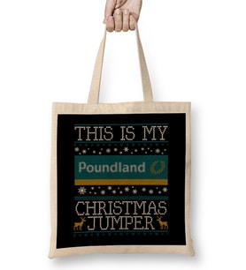 This Is My Poundland Christmas Jumper Bez Çanta Uzun Saplı