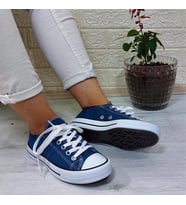 Fiyra 554 Kot Mavi Kısa Unisex Sneaker Keten Spor Ayakkabı