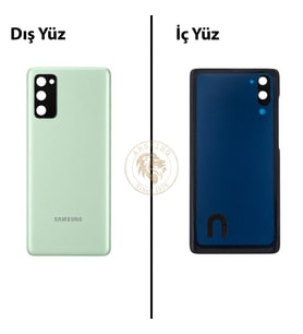 Samsung S20 Fe Nane Yeşili Arka Pil Kapağı Batarya Kapağı Lazer Kesim Back Cover