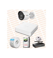 Provzen Hikvision 1 IP 4MP ColorVu Mikrofonlu Güvenlik Kamerası Olay Anında bildirim