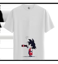 Chibi Refresh - %100 Pamuklu Erkek Beyaz Tişört - Premium Quality (Siyah - Beyaz)