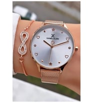 Daniel Klein MRD12354 Rose Gold Renk Kadın Kol Saati Bileklik Hediyeli