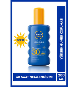 Nivea Sun Koruma & Nem 200 ml 30 Faktör Güneş Spreyi