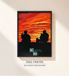 Breaking Bad Walter & Jesse 3D Tablo 15×20 cm