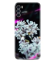 Reeder S19 Max Pro S Kılıf Resimli Desenli Silikon Platinium Series Beyaz Çiçekler 1888