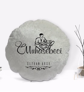 BK Gift Kişiye Özel İsimli Muhasebeci Tasarımlı Dekoratif Kırlent Yastık-1