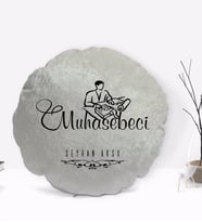 BK Gift Kişiye Özel İsimli Muhasebeci Tasarımlı Dekoratif Kırlent Yastık-1