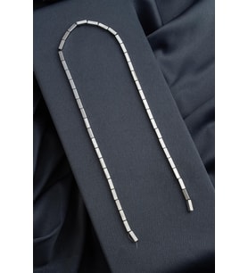 Hematit Doğal Taş Parlak Gümüş Dikdörtgen Kesim 2x8mm Dizi [AA]