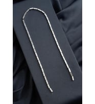 Hematit Doğal Taş Parlak Gümüş Dikdörtgen Kesim 2x8mm Dizi [AA]