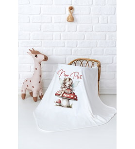 Pia Baby Premium %100 Pamuk Çift Kat Penye Bebek Battaniyesi 80x80 cm 5093-11 (Krem)