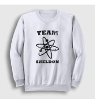 Presmono Unisex Siyah Team Sheldon The Big Bang Theory Sweatshirt