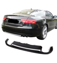 Drs Tuning Audi A5 Uyumlu 8P3 Coupe 2012 - 2016 Arka Tampon Eki - Difüzör (Plastik)