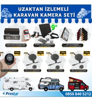 Uzaktan İzlemeli Karavan Kamera Seti 4 Kameralı 500 Gb Harddisk Dahil Kayıtlı 9 Inç Hdmi Ekranlı