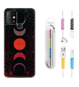 INFINIX Hot 8 9 10 11S Hot 10 Play 10T Kılıf Kablo Koruma Spiral Silikon Epiclys 1645