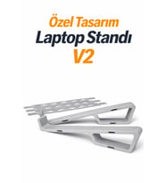 Özel Tasarım Laptop Standı V2 – Ayarlanabilir Ergonomik Laptop Yükseltici – Havalandırmalı Stand