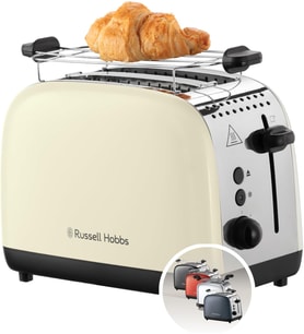 Russell Hobbs Ekmek Kızartma Makinesi [2 Dilim Için] Colours Plus Inox Krem (Ekstra Geniş Yuvalar, 6