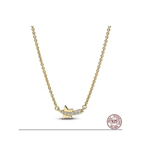 Tarz Kayan Yıldız Pavé Collier Kolye