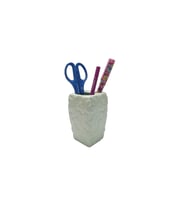 KALEMLİK ÇİÇEKLİ SU YEŞİLİ SERAMİK OFİS GERECİ  7X7X12CM