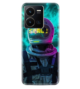 Vivo Y22 Kılıf Resimli Desenli Silikon Platinium Series Space 1854