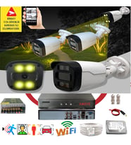 3 lü Yapay Zeka Destekli Araç,Yüz,İnsan ve Hareket Algılayan 5 Mp Lens 1080P Gece Renkli Gösteren Güvenlik Kamerası Seti_504W