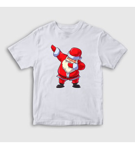 Presmono Unisex Çocuk Beyaz Dabbing Noel Baba Santa Claus Yılbaşı T-Shirt 269222tt (Beyaz)