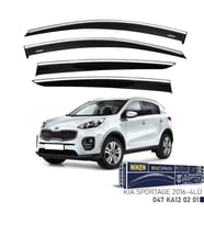 Niken Kia Sportage Cam Rüzgarlığı Kromlu 4'Lü 2016+ Sonrası (Beyaz)