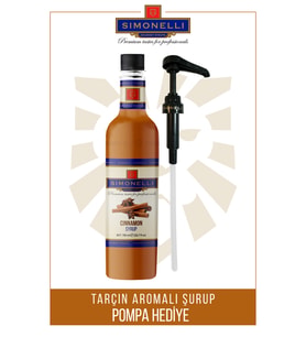 Kahve ve Kokteyl Şurubu Tarçın Aromalı 70 CL + POMPA Simonelli
