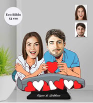 Kişiye Özel Sevgili Ahşap Eco Biblo -5