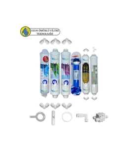 PWS Kapalı Kasa Su Arıtmaya uygun Sertifikalı 6lı Orijinal Filmtec mebran Purefer+B12Alkali set