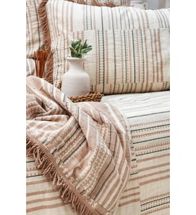 Şaheser Home Collection Yatak Örtüsü Çift Kişilik Müslin Lia Kiremit