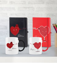 BK Gift Kişiye Özel Sevgili Temalı 2’li Defter Kupa Hediye Seti, Sevgiliye Hediye, Sevgililer Günü Hediyesi-8