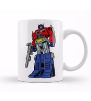 Optimus Prime Cartoon Transformers Kupa Bardak Porselen