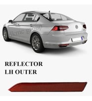 PASSAT B8 SEDAN 2015-2018 MODEL ARASI UYUMLU SOL SÜRÜCÜ TARAFI DIŞ ARKA TAMPON REFLEKTÖRÜ