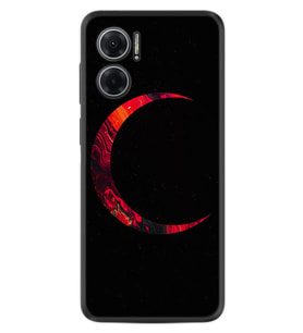Xiaomi Redmi Note 11E Kılıf Silikon Desen Özel Seri Red Moons 1747