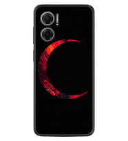 Xiaomi Redmi Note 11E Kılıf Silikon Desen Özel Seri Red Moons 1747
