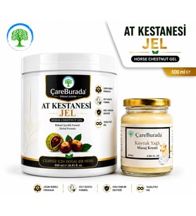 ÇareBurada At Kestanesi Jel 500 ml. & ÇareBurada Kuyruk Yağlı Masaj Kremi 100 ml. Ferahlatıcı Jel,