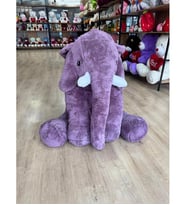 Oyuncak  Dev Peluş Fil Oyuncak 150 Cm - Koca Boy, Sevimli ve Renkli (Mor)